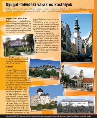 Demokrata-utazás: Nyugat-felvidéki várak és kastélyok