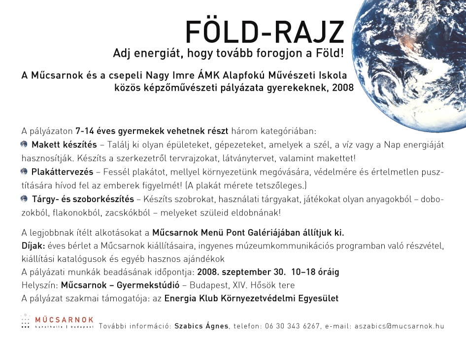 FÖLD-RAJZ – Adj energiát, hogy tovább forogjon a Föld!