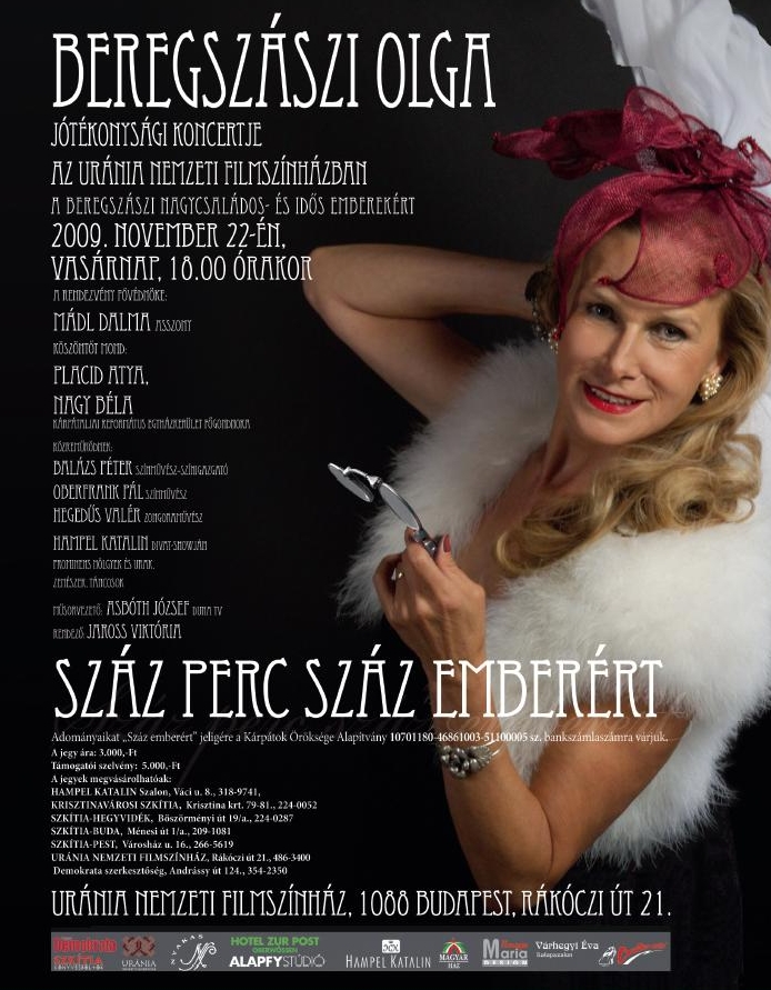 Száz perc száz emberért – Beregszászi Olga jótékonysági koncertje