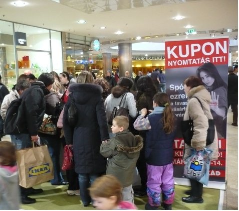 Tombol az online kupon láz