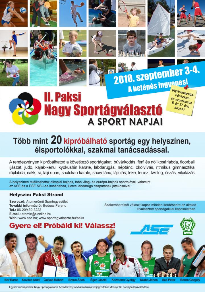 Paks-Debrecen rangadó szeptember első hetében – Indul a sportágválasztás!
