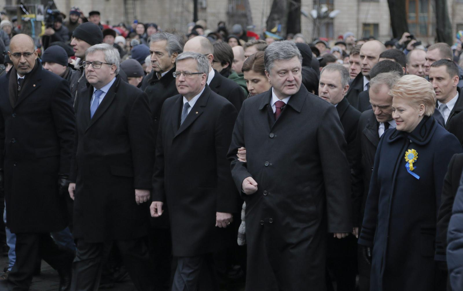 Felvonulás és emlékezés Kijevben