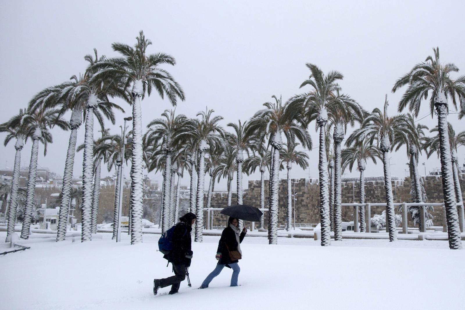 Különös időjárás Jeruzsálemben