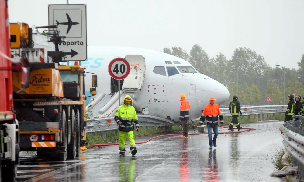 Magyar teherszállító repülőgép szenvedett balesetet a bergamói repülőtéren