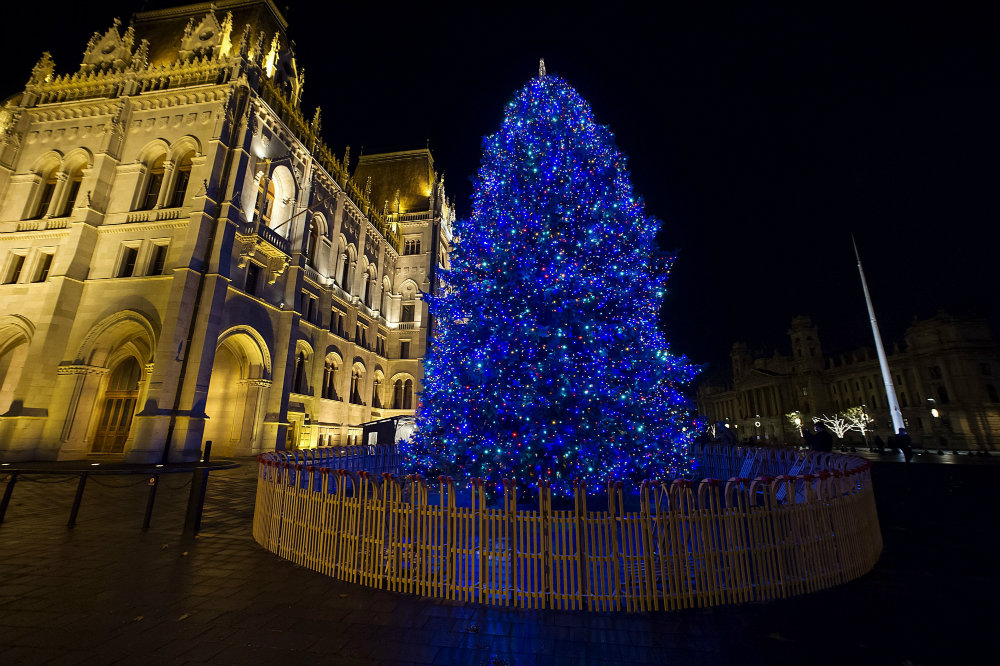 Fényárban pompázik az ország karácsonyfája
