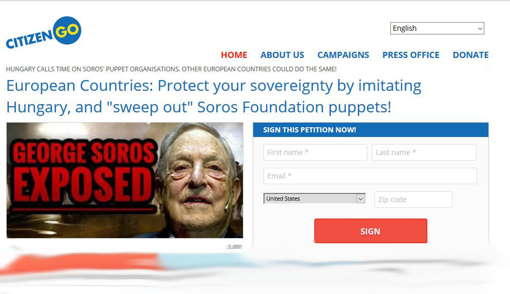 Petíció a Soros-szervezetek kitiltásáért