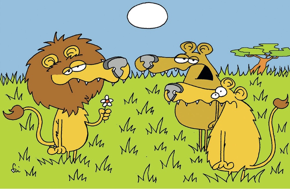 Tájékozott oroszlányhölgy