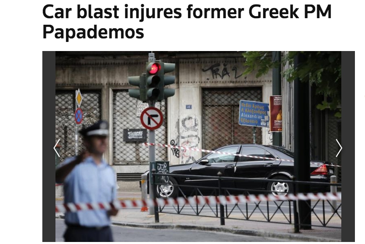 Autóba rejtett pokolgép robbant Athénban