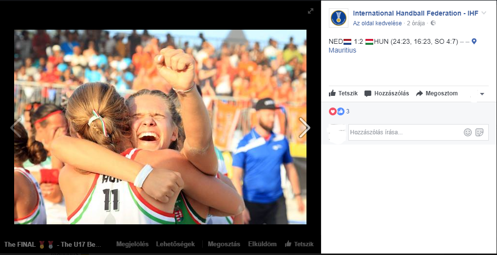 Magyar arany a strandkézilabda vb-n