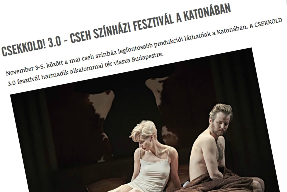 Cseh színházi fesztivál Budapesten