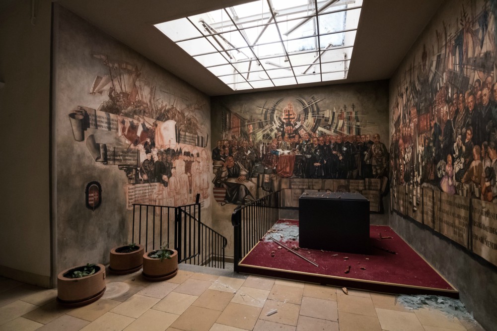 Robbanás a székesfehérvári városházán