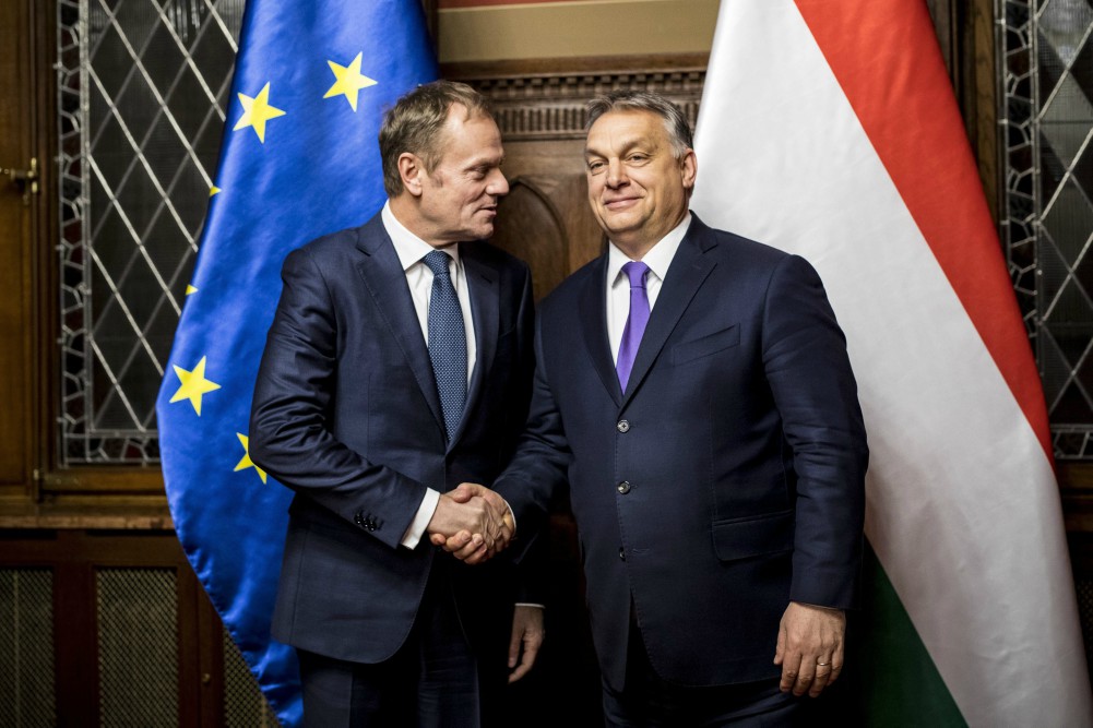 Orbán Viktor Donald Tuskkal tárgyalt
