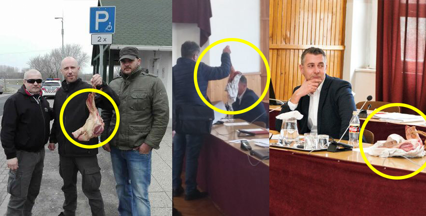 Müezzintől a disznófejig: a Jobbik mai ajándékai