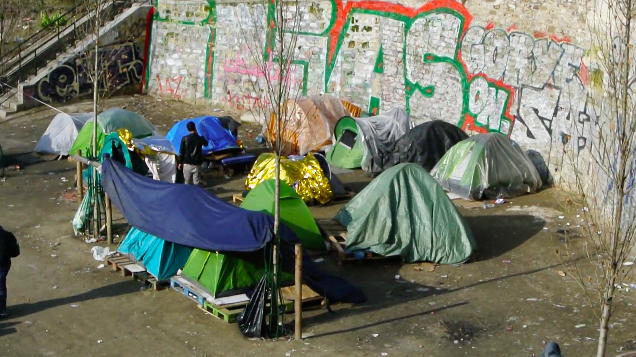 Sátorvárost építettek migránsok