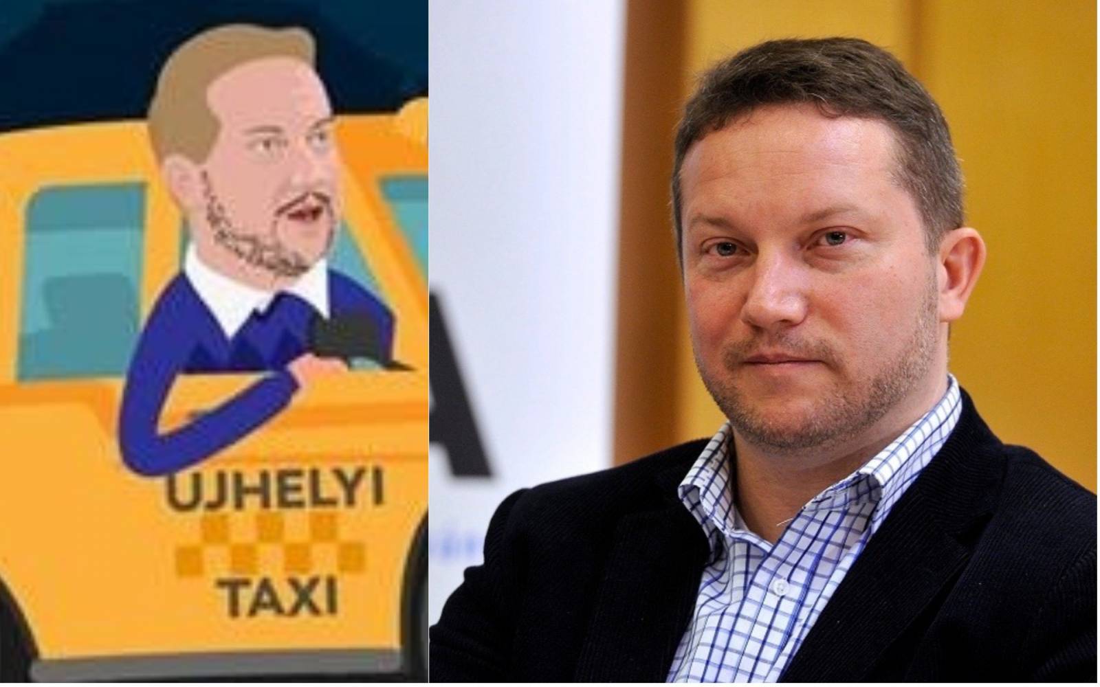 Ujhelyi István taxisofőrnek áll