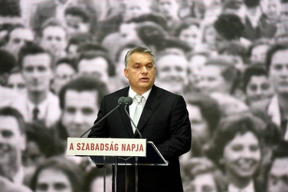 Orbán Viktor a Terror Házánál mond beszédet