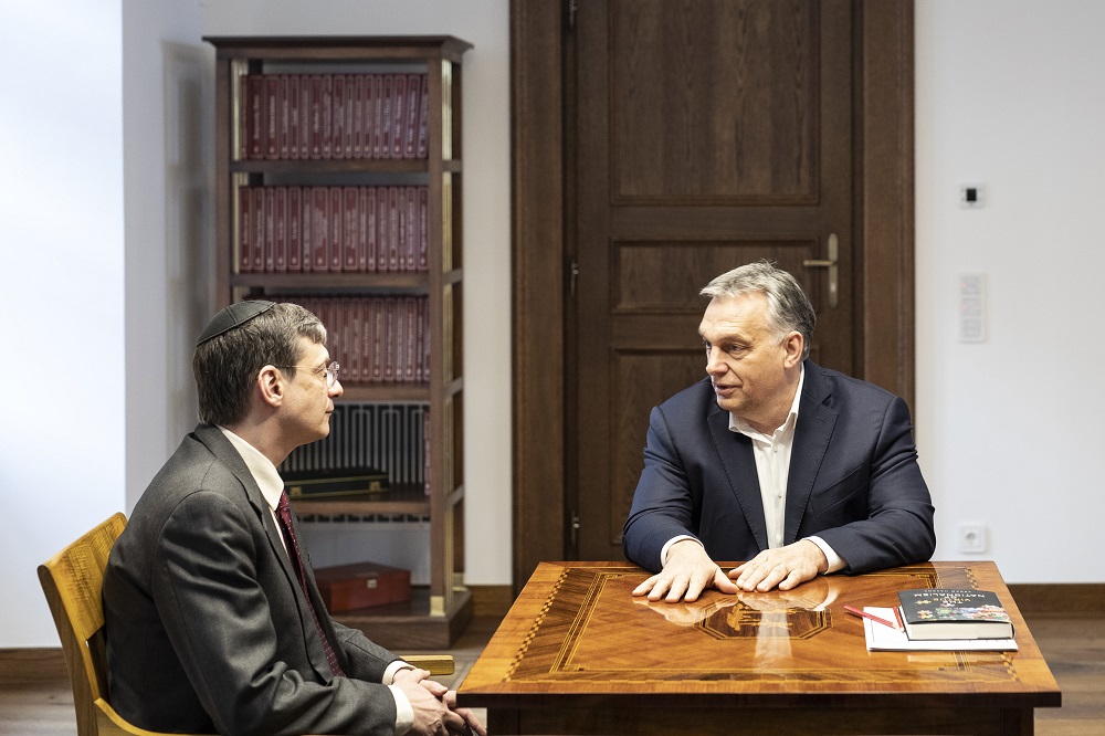 Orbán Viktor a világhírű Yoram Hazony írót, filozófust fogadta