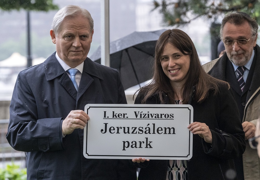 Jeruzsálemről neveztek el parkot Budapesten