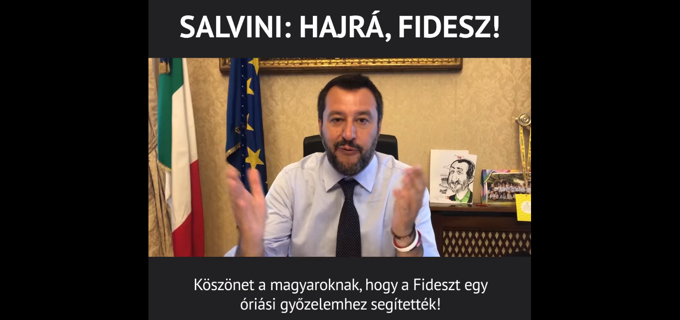 Salvini videoüzenetet küldött a magyaroknak (videóval)