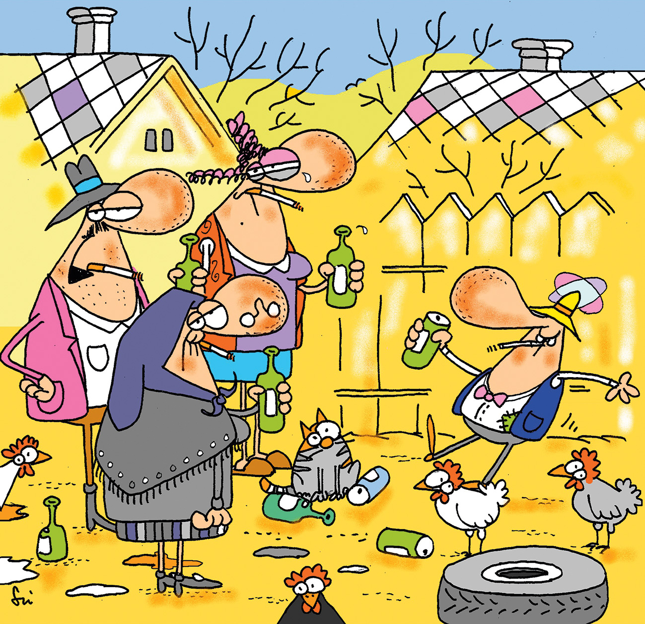 Mátra alján, falu szélén