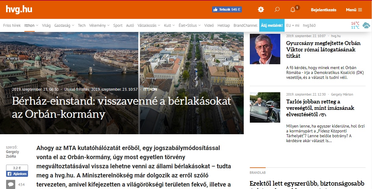 Miniszterelnökség: a hvg.hu hazugsággal szállt be a kampányba