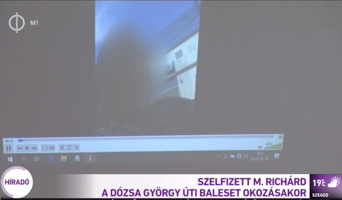 Magát filmezte M. Richárd a baleset okozásakor