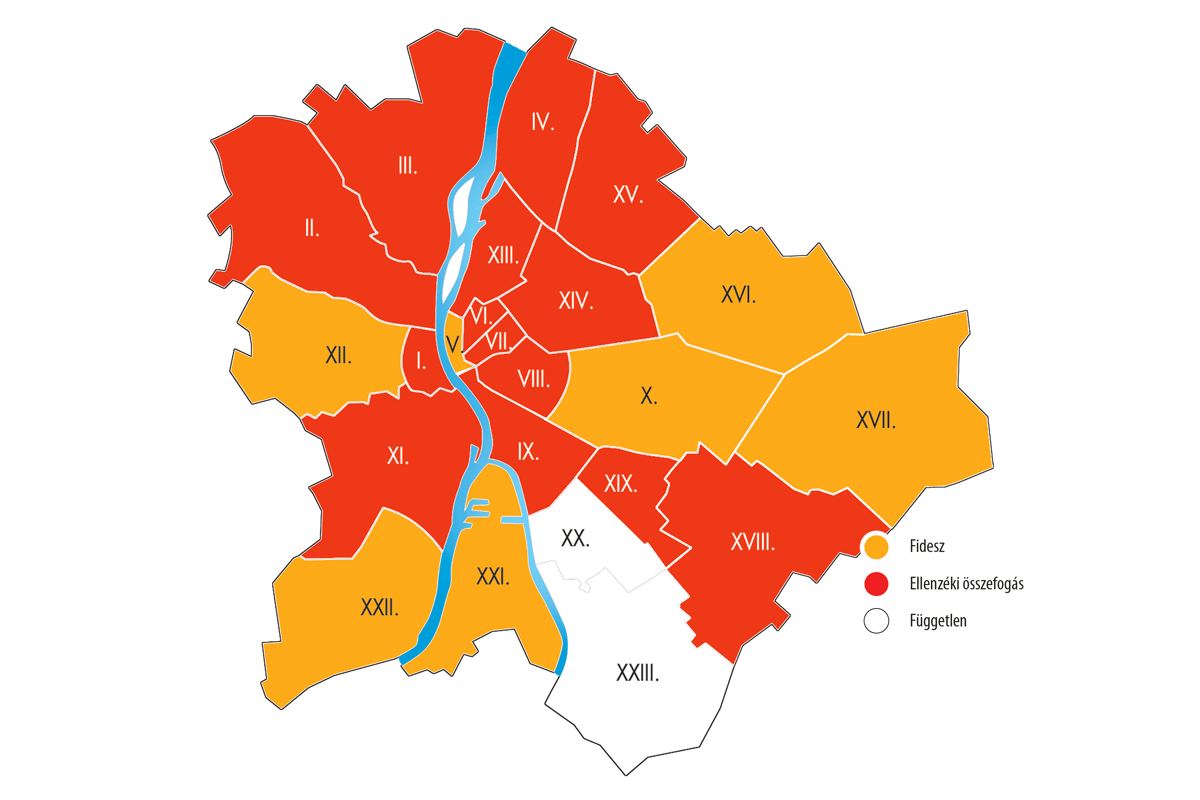 Budapest majdnem piros, de az ország narancssárga