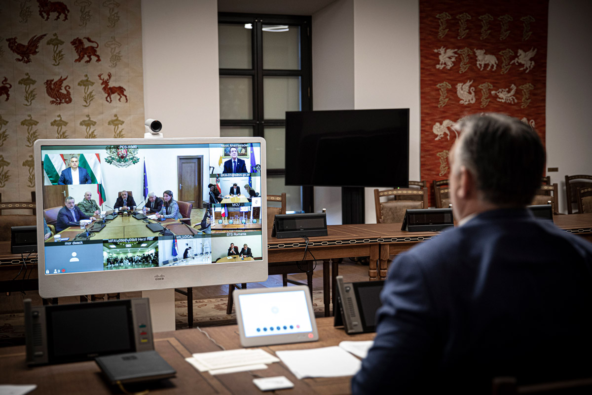 Orbán Viktor nemzetközi videokonferencián vett részt
