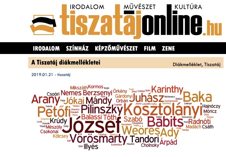 Diákmellékletek a Tiszatájban