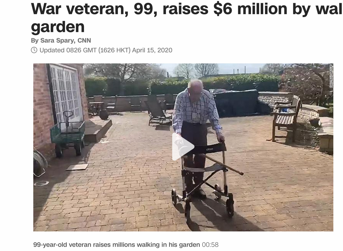 Egy 99 éves férfi másfél milliárd forintnyi adományt gyűjtött