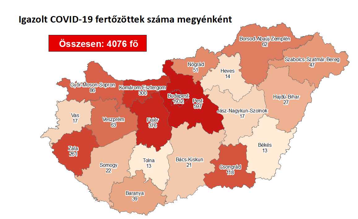 Meghalt egy százegy éves beteg és héttel nőtt a fertőzöttek száma