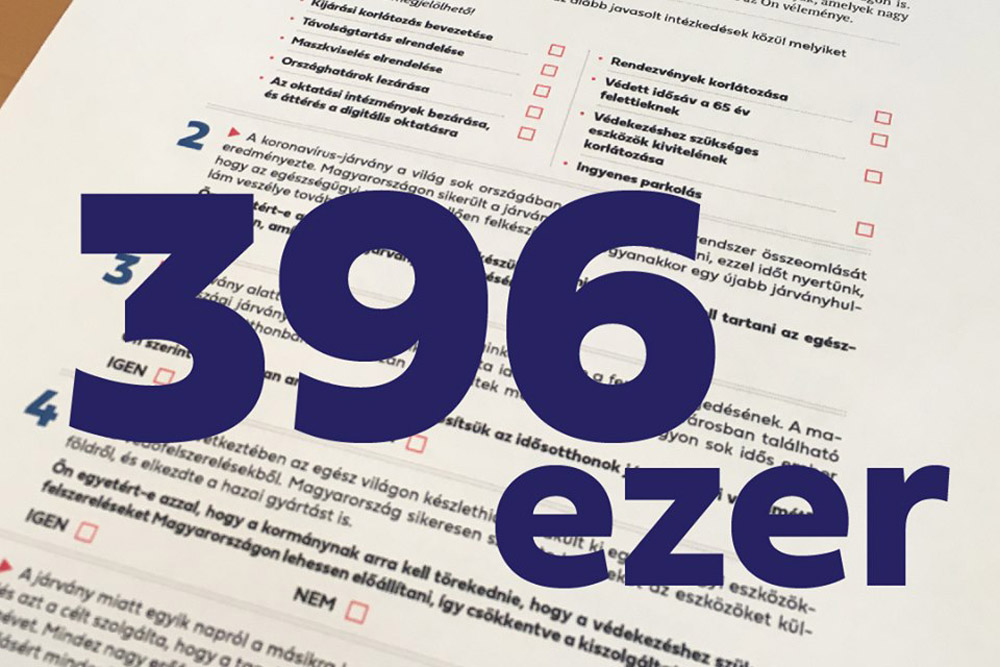 Már közel négyszázezren visszaküldték a nemzeti konzultációt