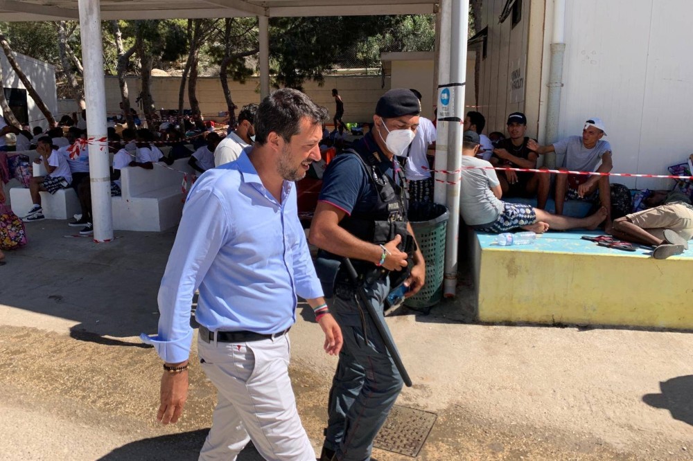 Matteo Salvini Lampedusán járt (VIDEÓ)