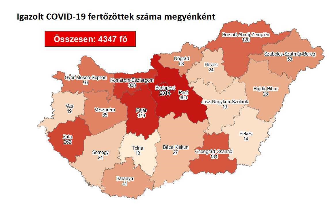 Nyolccal emelkedett a fertőzöttek száma