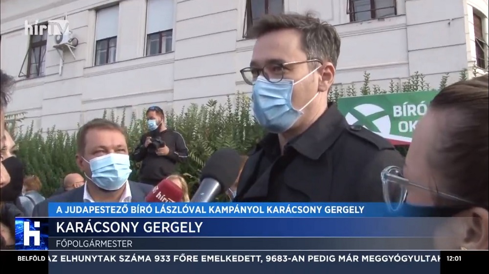 A judapestező Bíró Lászlónak kampányol Karácsony