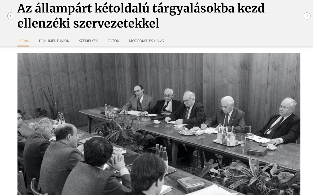 A rendszerváltás mérföldkövei