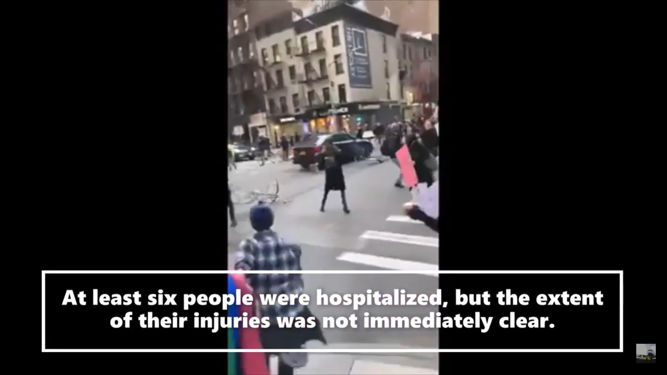 Autó hajtott a Black Lives Matter mozgalom tüntetői közé Manhattenben