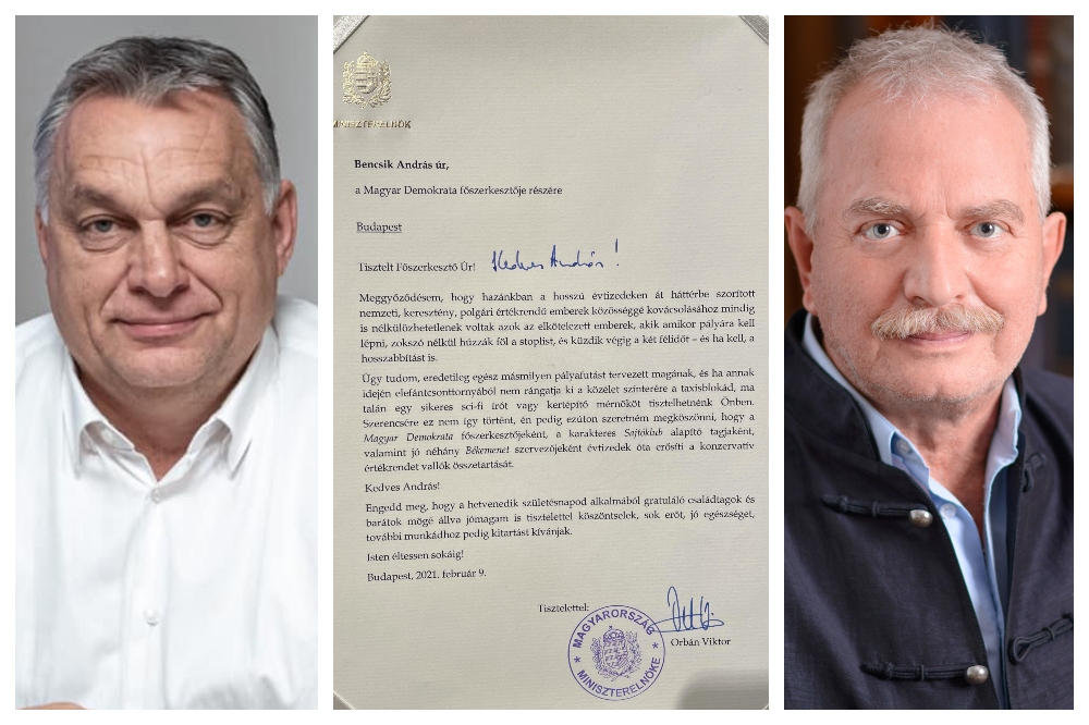 Orbán Viktor is felköszöntötte Bencsik Andrást születésnapja alkalmából
