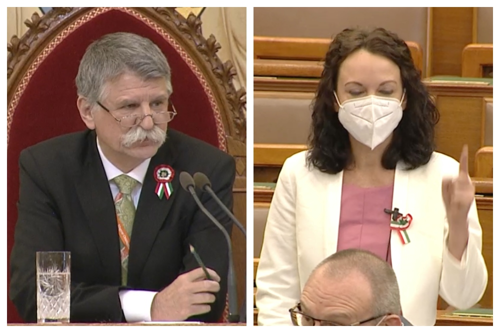 Kövér László a hőbörgő Szabó Tímeának: „Képviselőasszony, csituljon el, legyen szíves!”