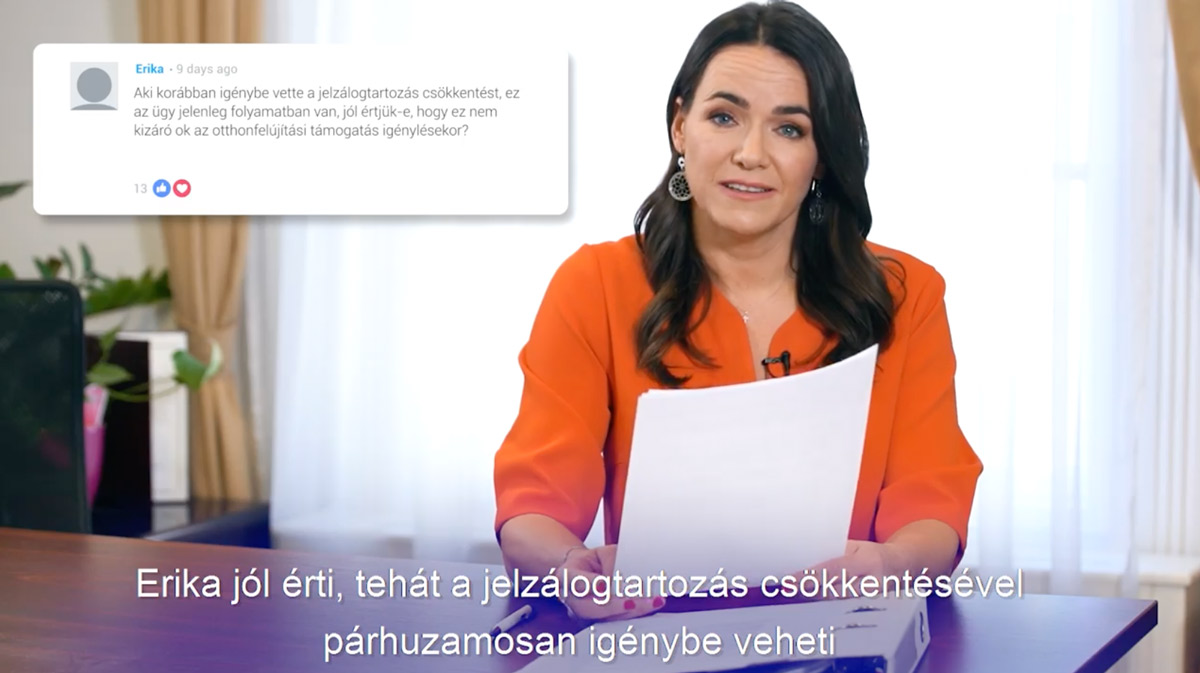 Novák Katalin válaszolt az otthonfelújítási támogatás