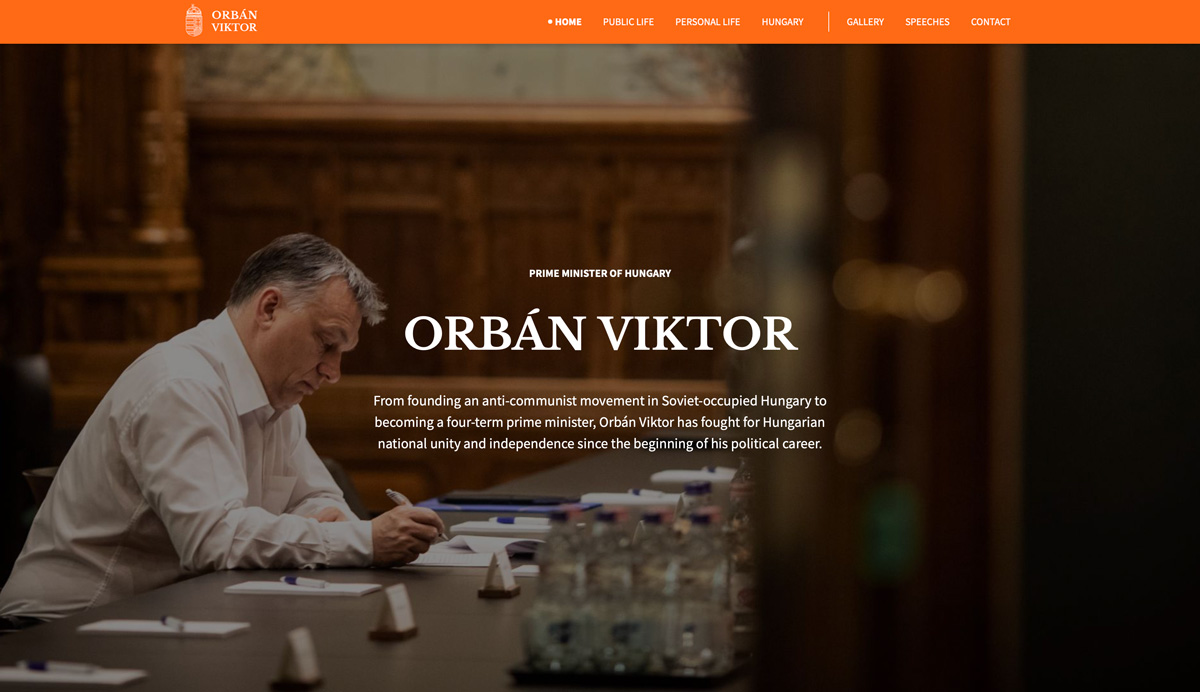 Elindult Orbán Viktor angol nyelvű honlapja