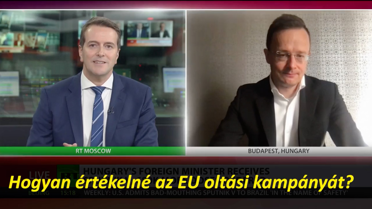 Szijjártó Péter interjút adott az RT nemzetközi hírtelevíziónak