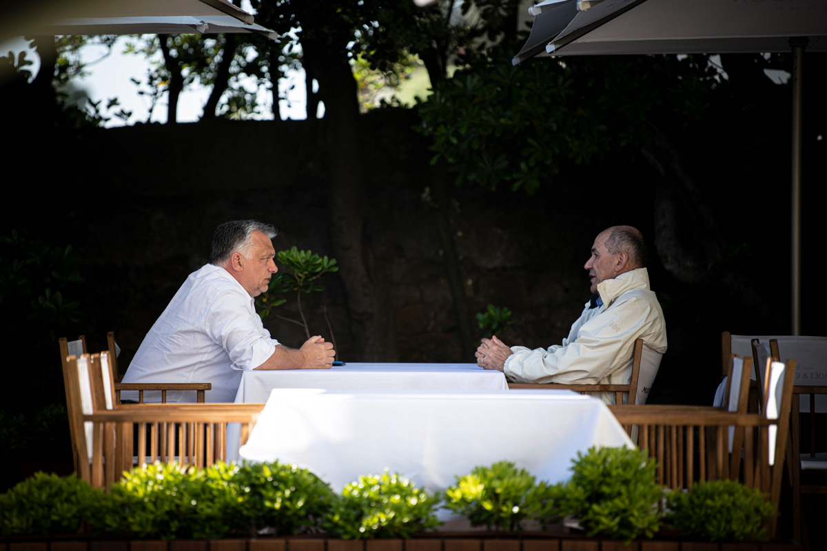 Orbán Viktor és Janez Janša Portugáliában találkozott
