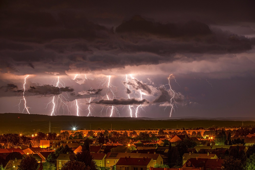 Villámlás Nagykanizsánál