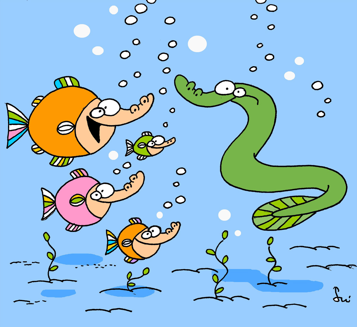 Kíváncsi halacskák