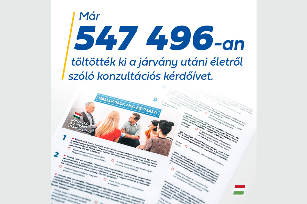 Már bő félmillióan kitöltötték a nemzeti konzultációt