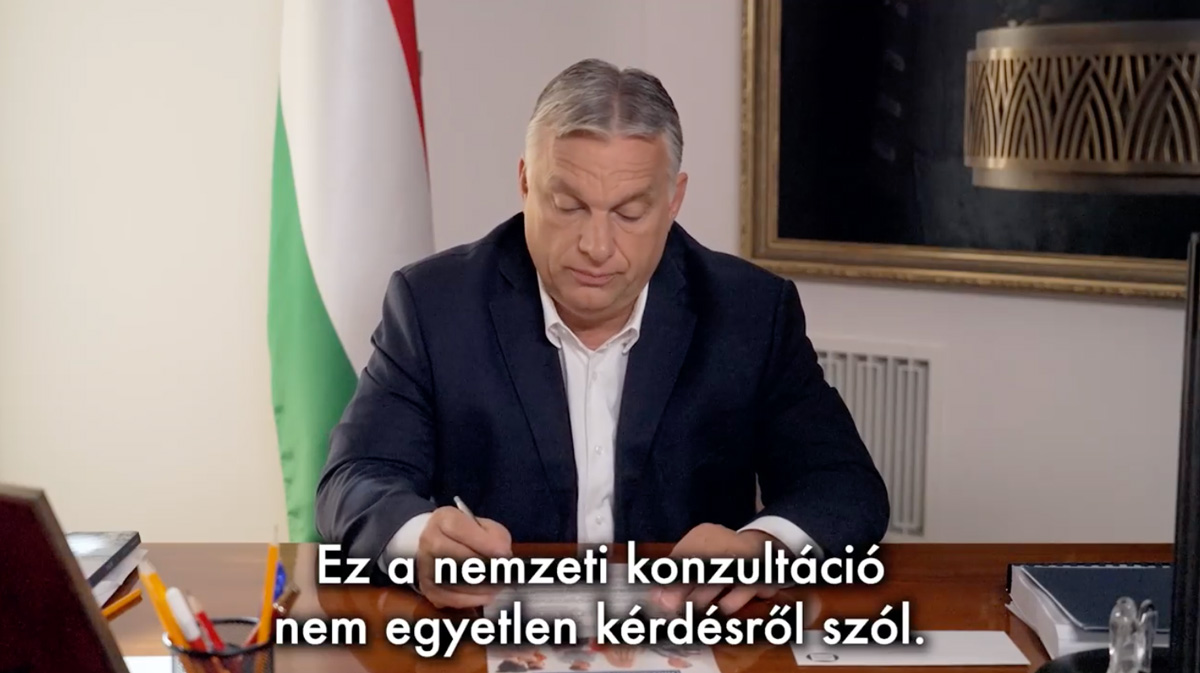 Orbán Viktor is kitöltötte a nemzeti konzultációt