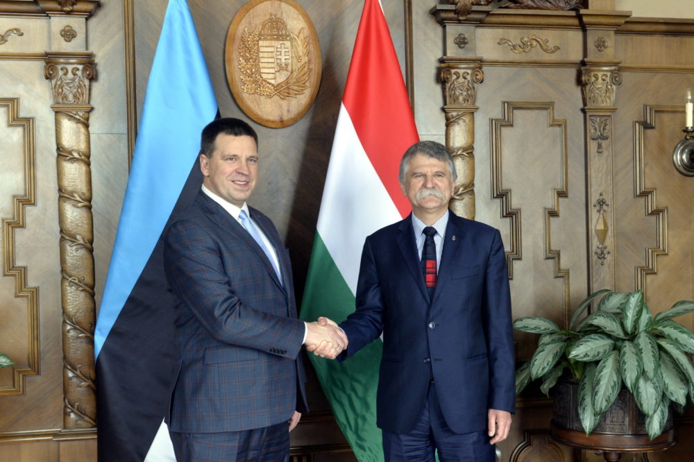 Kövér László megbeszélést folytatott Jüri Ratas észt házelnökkel