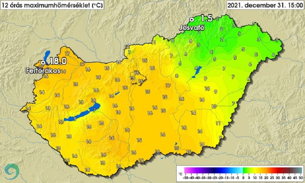 Melegrekordok dőltek meg szilveszter napján