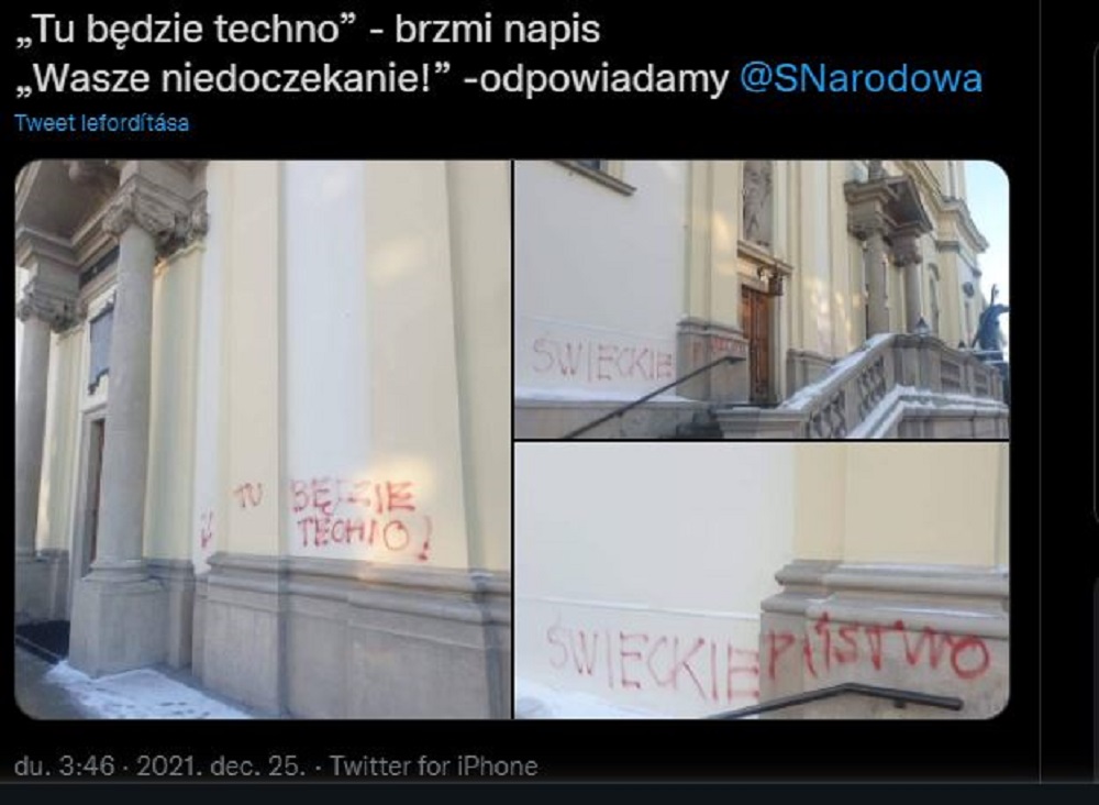 Meggyalázták a varsói Szent Kereszt-bazilikát szenteste baloldali szélsőségesek